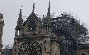 Notre-Dame de Paris au lendemain matin de l'incendie