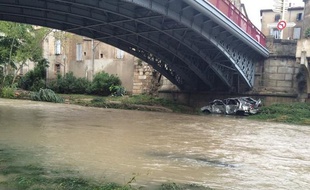 Inondations à Lodève (Hérault).