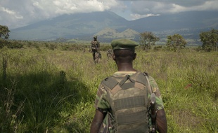 Illustration de soldats des Forces Armées de République démocratique du Congo dans le Kivu.