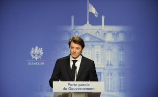 François Baroin, porte-parole du gouvernement et ministre du Budget, lors du compte-rendu du Conseil des ministres le 9 mars 2011 à Paris.