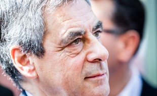 François Fillon, candidat Les Républicains à la présidentielle, le 12 avril 2017 à Aix-les-Bains