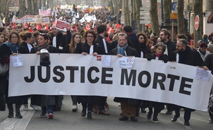 Une manifestation des avocats, le 9 janvier à Toulouse