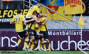 Les Sochaliens célèbrent l'un de leurs buts marqués contre Nice le 18 mars 2012.