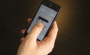 L'appli Uber facilite le covoiturage, le 04 février 2014.