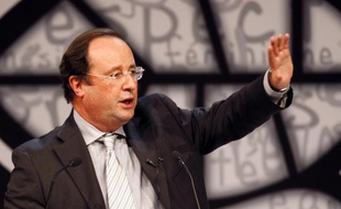 Francois Hollande au congrès de Reims, le 14 novembre 2008.