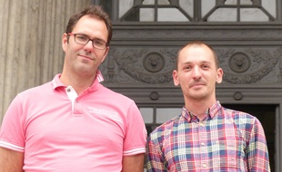 Lyon, le 10 juin 2016. Francois Devaux et Pierre-Emmanuel Germain Thill sont deux victimes présumées du père Prreynat.
