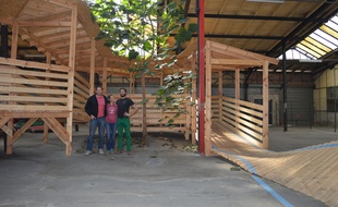 Gilles Andres, Geraldine Strub et Laurent Wintermantel, trois des (quatre) créateurs du Stride, plus grand bikepark d'Europe.