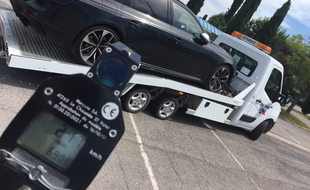 Le véhicule intercepté à 217km/h est reparti sur un plateau.
