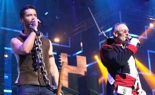 Emmanuel Moire, lors du concert des Enfoirés à la Park&Suites Arena
