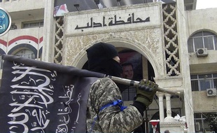 Un drapeau du Front al-Nosra (illustration).