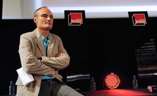 Philippe Val lors d'une conférence de presse de France Inter, en 2009.