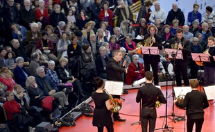 "Ensemble de Cors du Conservatoire de Nantes" le 3 février à la Folle journée de Nantes / AFP PHOTO / LOIC VENANCE