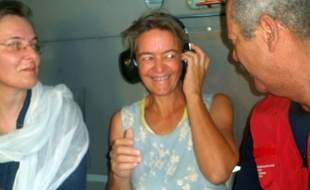 La Suissesse Béatrice Stockly en avril 2012, après son premier enlèvement au Mali.