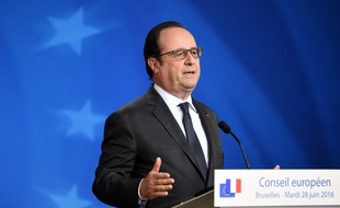 Le président français François Hollande au sommet européen à 27 après le vote du Royaume-Uni pour sa sortie de l'UE.