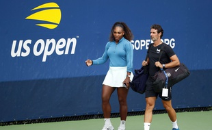 Serena Williams et Patrick Moratoglou lors du dernier US Open.