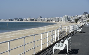 Le remblai de La Baule pendant le confinement.
