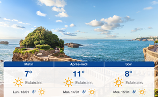 Météo Biarritz: Prévisions du dimanche 12 janvier 2020