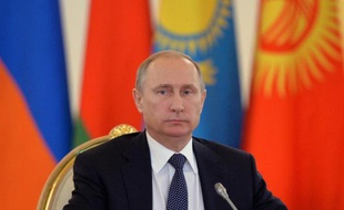 Le président russe Vladimir Poutine au cours d'une réunion de l'Organisation du traité de sécurité collective au Kremlin, le 23 décembre 2014