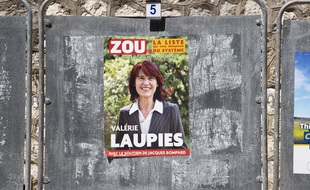 Affiche électorale de Valérie Laupies.