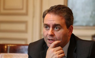 Le Ministre du Travail, Xavier Bertrand, à Lille, le 4 janvier 2011.