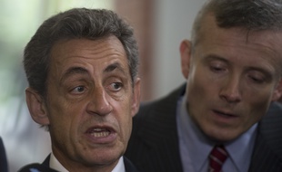 Nicolas Sarkozy (Les républicains)./ AFP PHOTO / EITAN ABRAMOVICH