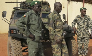 Des soldats maliens à Sevare (Mali), le 25 janvier 2013.