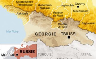 Carte de localisation de Kizliar, au Daguestan dans le Caucase russe, aux frontières de la Tchétchénie, où un double attentat a fait au moins 9 morts, le 31 mars 2010.