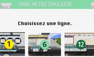 Capture d'écran du site du Paris Metro Simulator