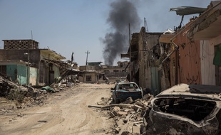 Le quartier d'Al Zinjili, à Mossoul Ouest, le 13 juin 2017.