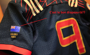 Le maillot des français face aux All-Blacks