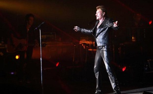 Johnny Hallyday sur scène à Tel Aviv le 30 octobre 2012.