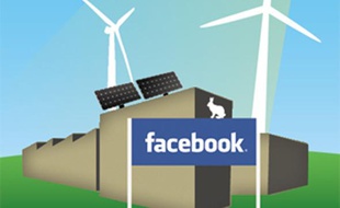 Capture d'écran du site de Greenpeace: campagne contre Facebook pour l'utilisation d'énergies renouvelables.