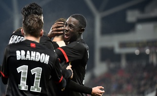 James Léa Siliki lors de la victoire du Stade Rennais à Dijon en Coupe de la Ligue, le 25 octobre 2017.