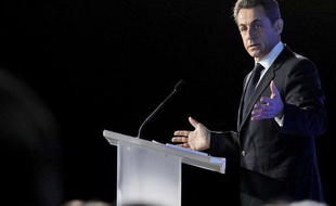 Le président de la République Nicolas Sarkozy à Marseille, le 24 janvier