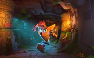 Crash Bandicoot court après la fame de Mario et Sonic, ici dans « Crash Bandicoot : It's about time »