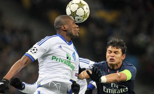 Le défenseur parisien Thiago Silva lors du match contre le Dynamo Kiev le 21 novembre 2012.