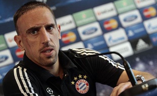 Franck Ribéry en conférence de presse le 22 octobre 2012, à Lille