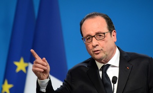 Fançois Hollande à Tulle, en Corrèze, le 17 janvier 2015.