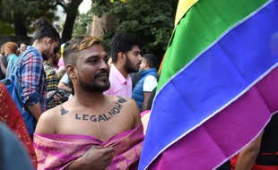 Le premier défilé LGBT à New Delhi, le 25/11/2018.