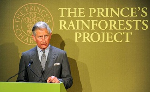 Le prince Charles lors du lancement de la campagne «The prince's rainforests project» contre la déforestation, en mai 2009.