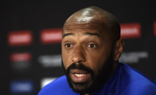 Thierry Henry lors d'une conférence de presse en février 2020.