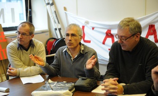 Francis JUDAS, porte parole de l'intersyndicale des amiantés du Tripode, dans les locaux de l'Insee
