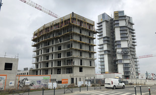 Illustration d'un chantier de construction dans le quartier Beauregard à Rennes.