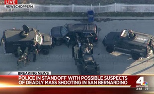 Deux suspects de la tuerie de San Bernardino qui s'étaient enfuis à bord de ce 4x4 ont été tués par les autorités.