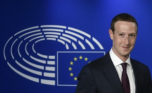 Le PDG de Facebook, Mark Zuckerberg, au Parlement européen, le 22 mai 2018 à Bruxelles.