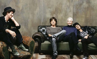 Les Rolling Stones: Keith Richards, Mick Jagger, Charlie Watts, Ronnie Wood.