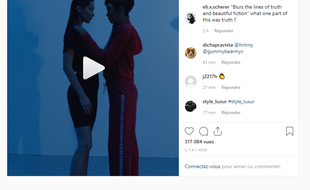 Bella Hadid et l'influenceuse virtuelle Lil Miquela.