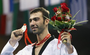 Alexandros Nikolaidis a remporté la médaille d'argent de taekwondo aux JO de Pékin le 23 août 2010.