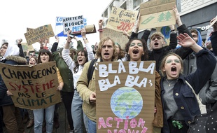 Lors de la marche pour le climat à Nantes, vendredi 15 mars 2019