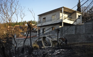 Le feu a en partie ravagé la ville de Funchal, sur l'île de Madère, le 13 août 2016